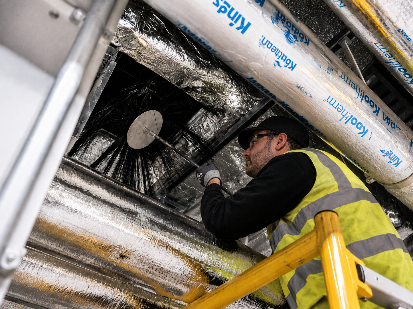 British Cleaning Solutions engineer on site